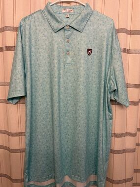 Peter Millar Aqua Printed Performance Polo